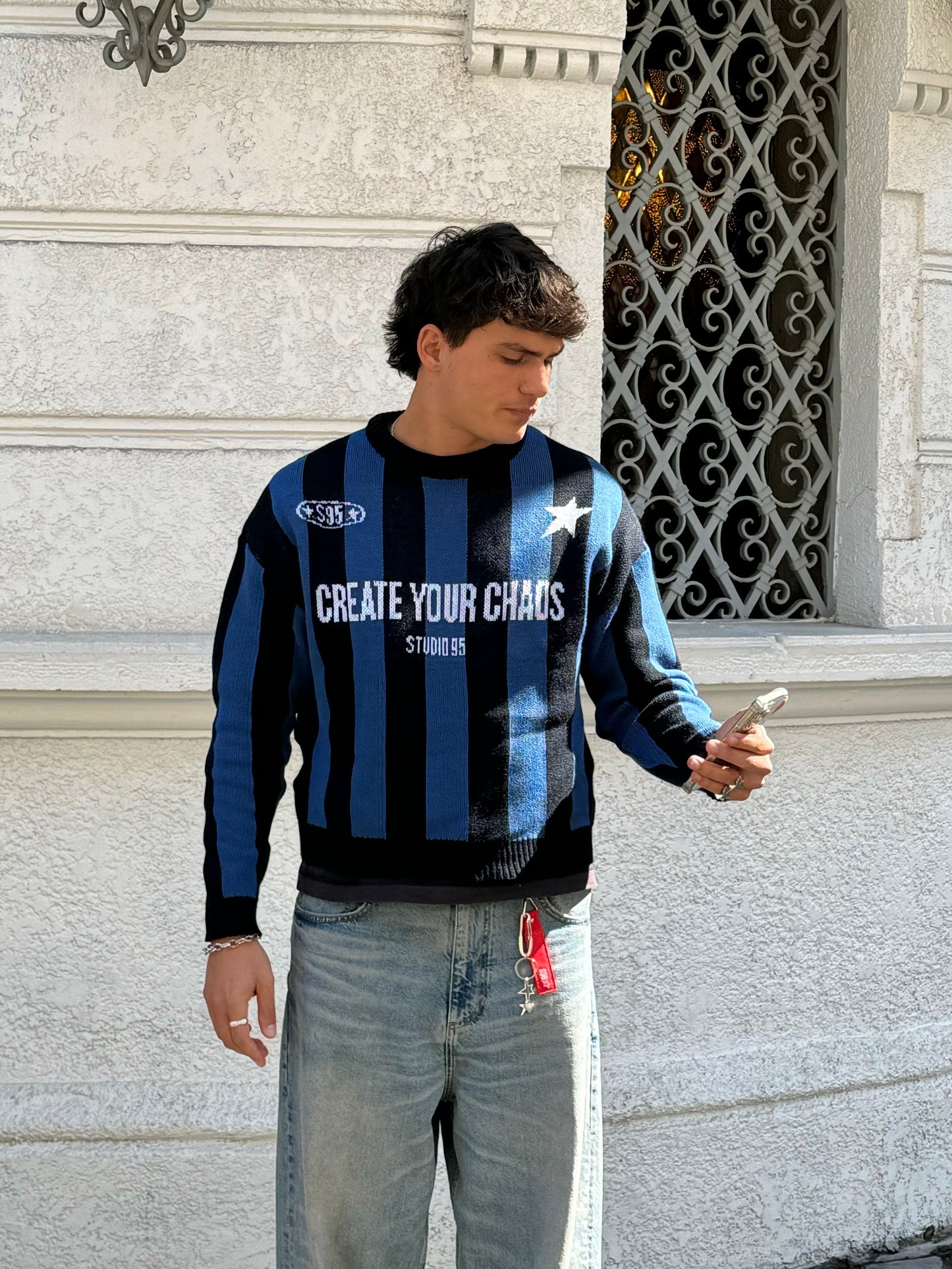 KNITWEAR RAYAS AZUL