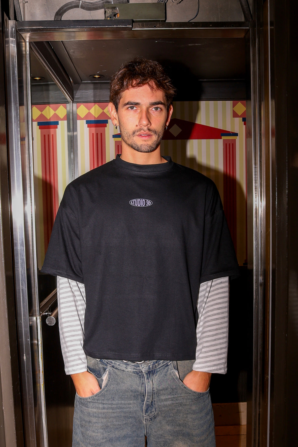 BLACK TEE (DOBLE MANGA) (ENVÍO SAMEDAY)