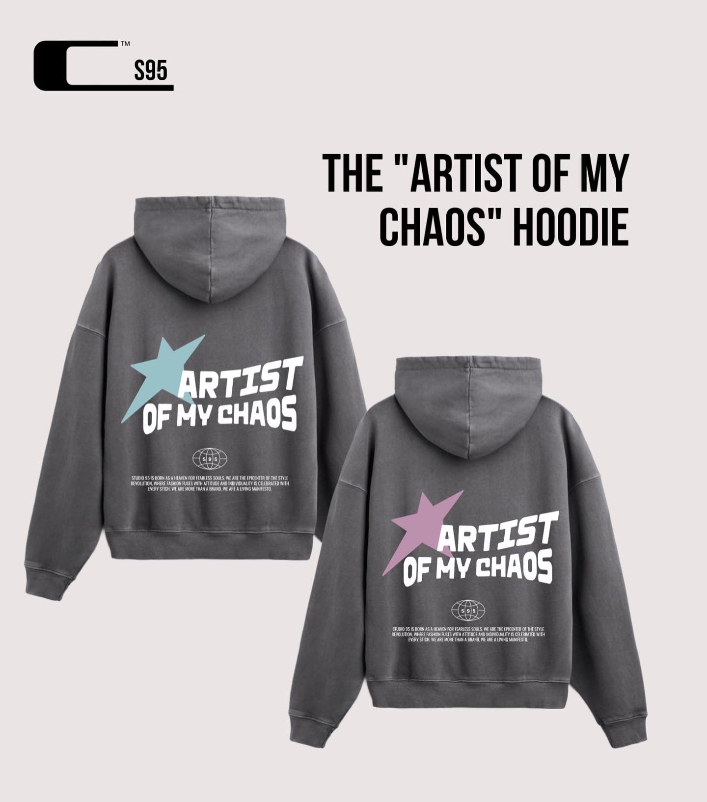 ARTIST OF MY CHAOS HOODIE (CELESTE)