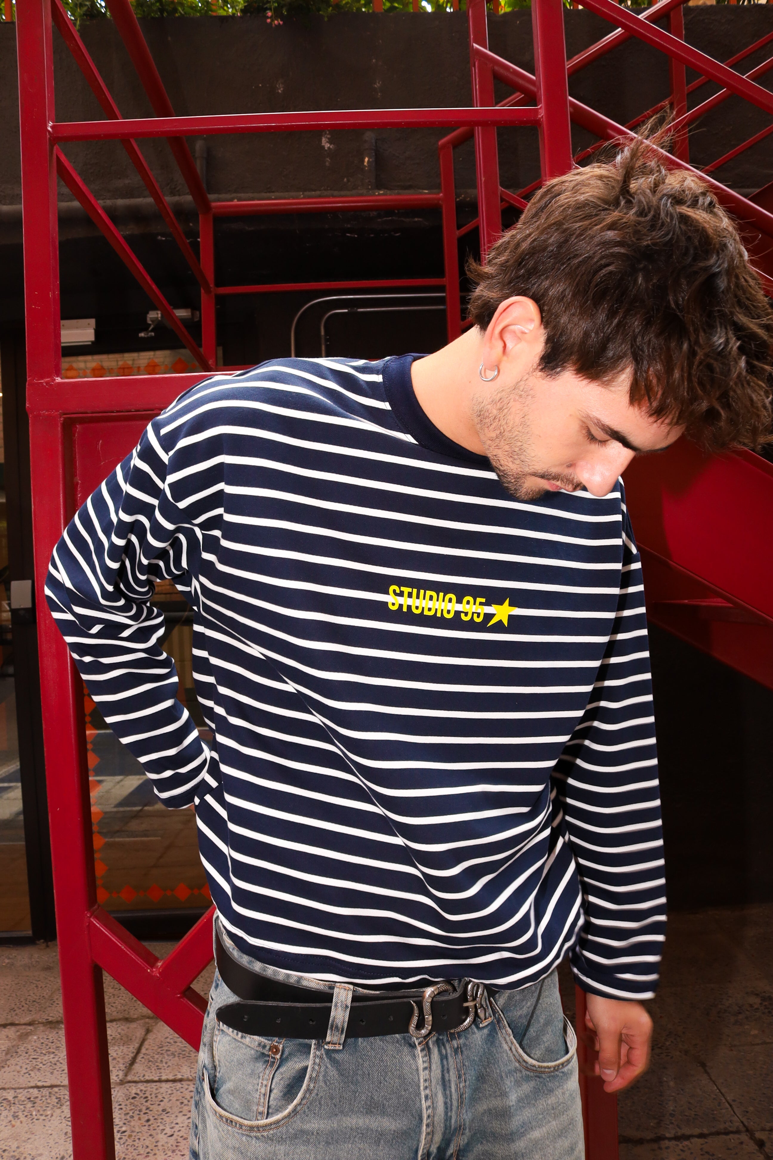 FW26 TEE (RAYAS AZUL)