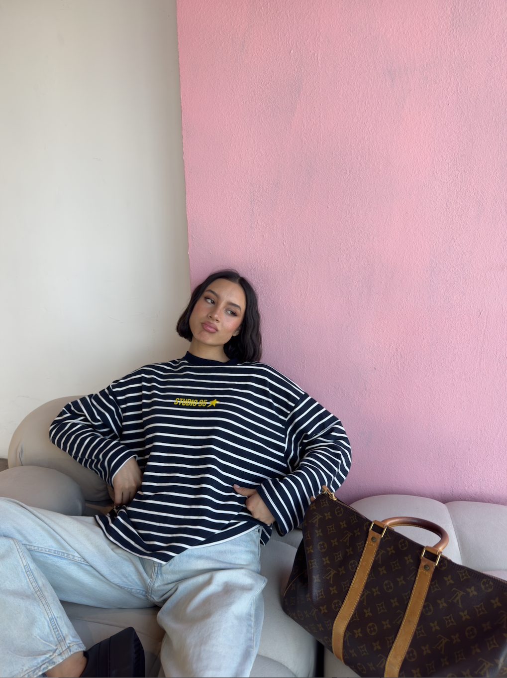FW26 TEE (RAYAS AZUL)