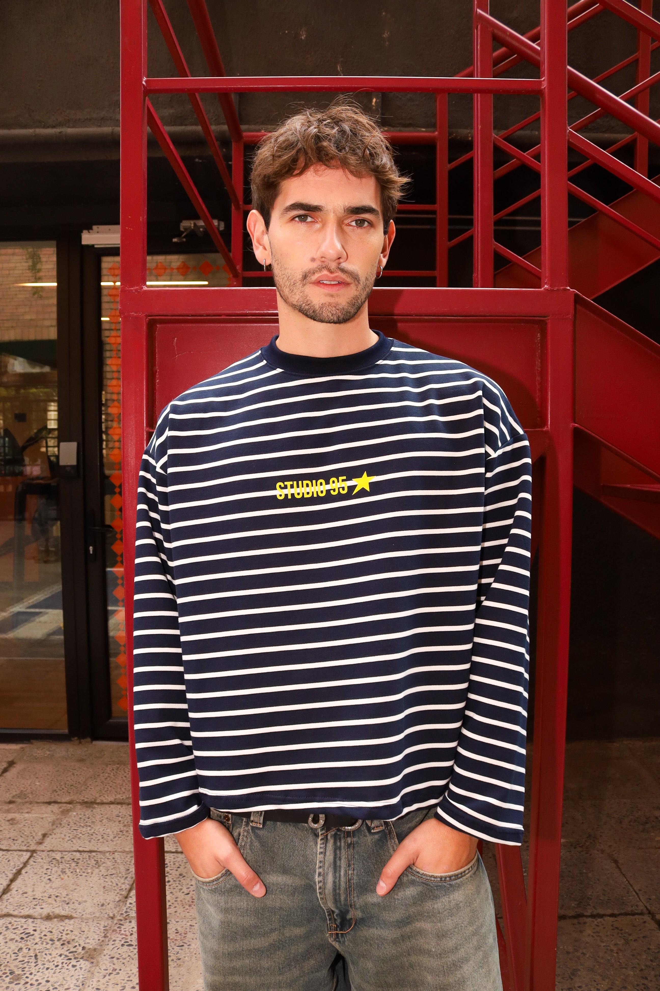 FW26 TEE (RAYAS AZUL)