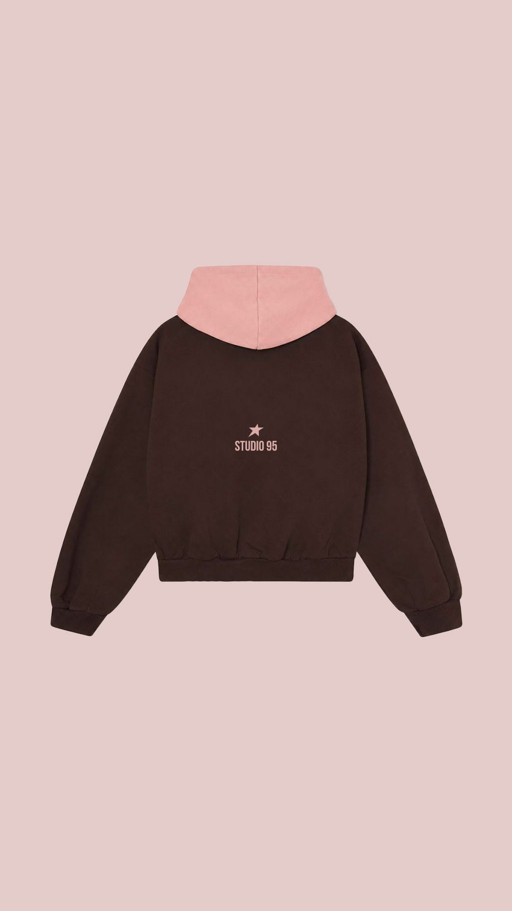 BROWN N PINK HOODIE