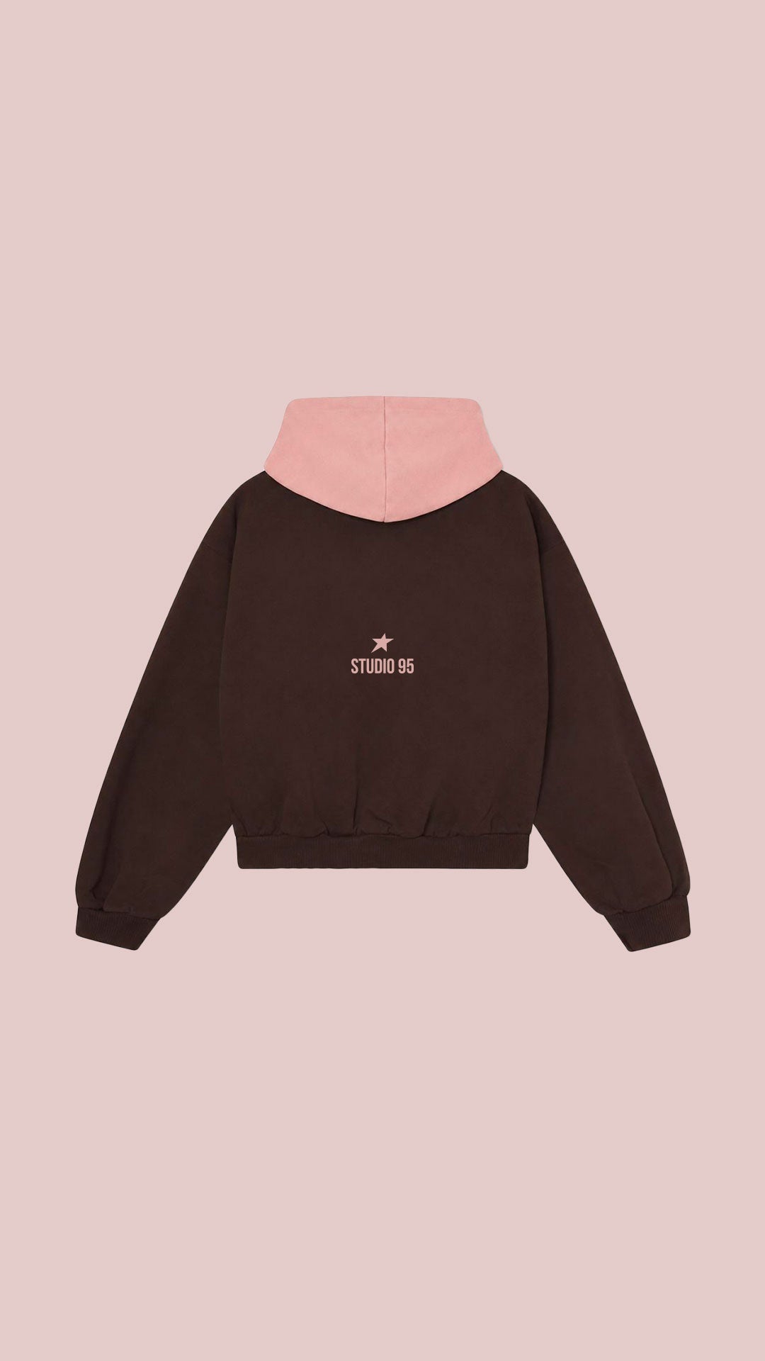 BROWN N PINK HOODIE